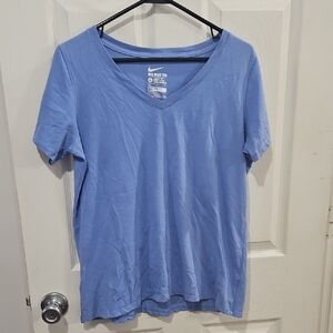 Nike Light Blue V-Neck Tee Size Xlarge